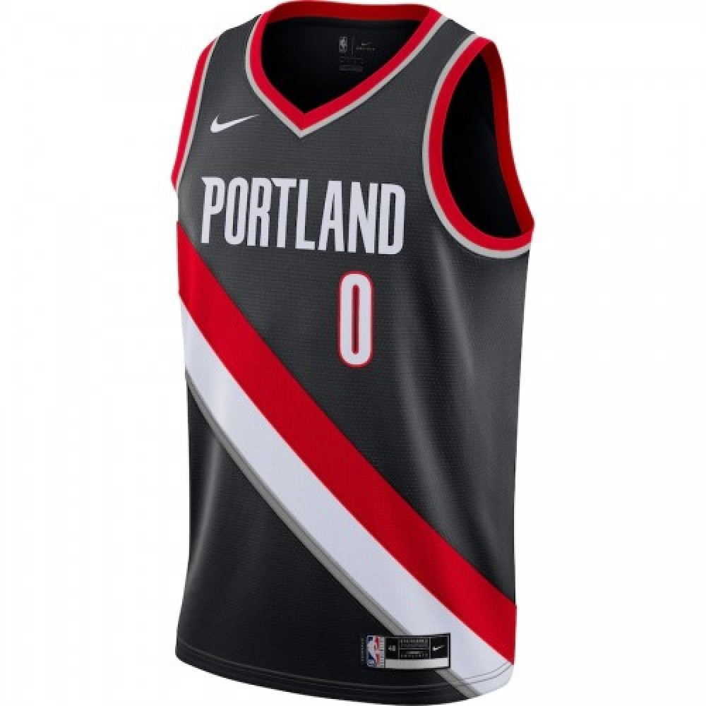 Men's Portland Trail Blazers Damian Lillard #0 Black 2020/21 Swingman Jersey – Icon Edition-Pro Kit Vault | Brand New 26/27 Sports Jerseys